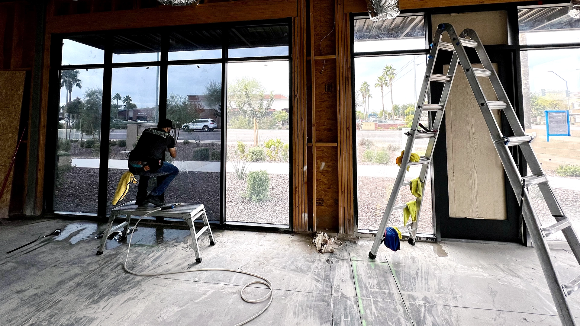 Architectural film being installed on a soon-to-be dental office in Glendale, Arizona.